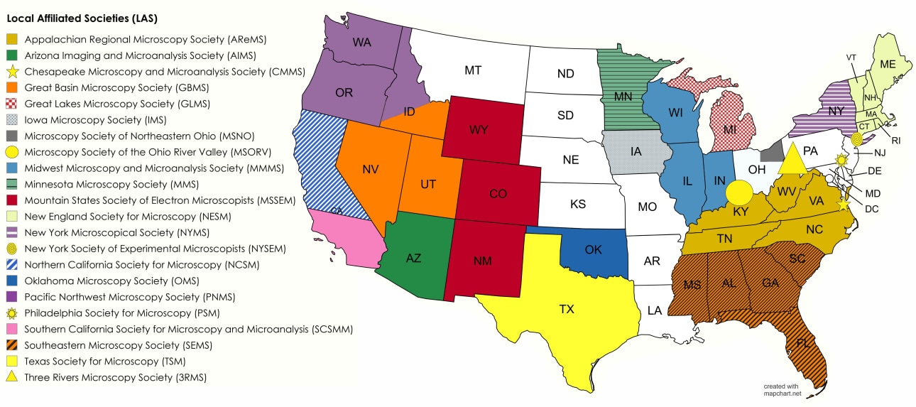 Local Affiliate Societies Regional Map