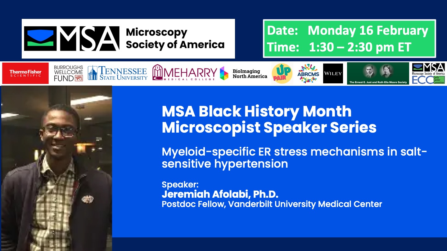 Black History Month Speaker Series - Myeloid-specific ER stress mechanisms in salt-sensitive hypertension