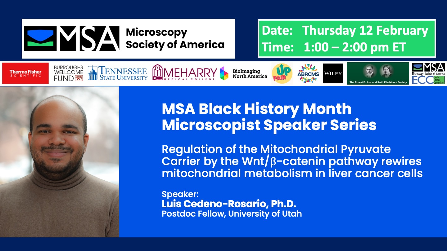 Black History Month Speaker Series - Regulation of the Mitochondrial Pyruvate Carrier by the WntB-catenin pathway rewires mitoc