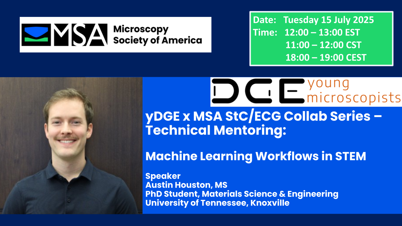 yDGE x MSA StC ECG Collaboration Series - Technical Mentorship -- Machine Learning Workflows in STEM