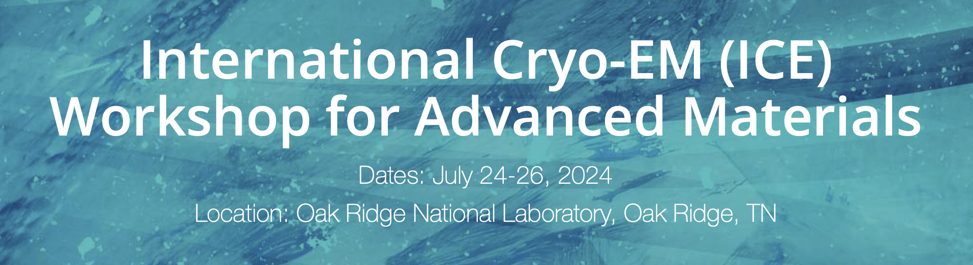 The 2nd International Cryo-EM (ICE) Workshop for Advanced Materials