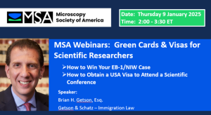 MSA Webinar - Green Cards & Visas for Scientific Reasearchers