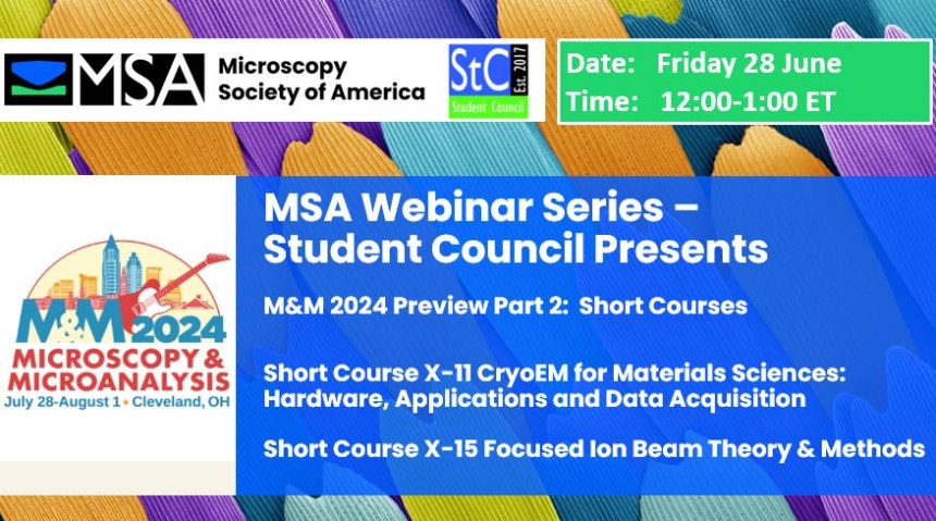 MSA Webinars -  Student Council Presents - M&M 2024 Preview Part 2 - Short Courses!